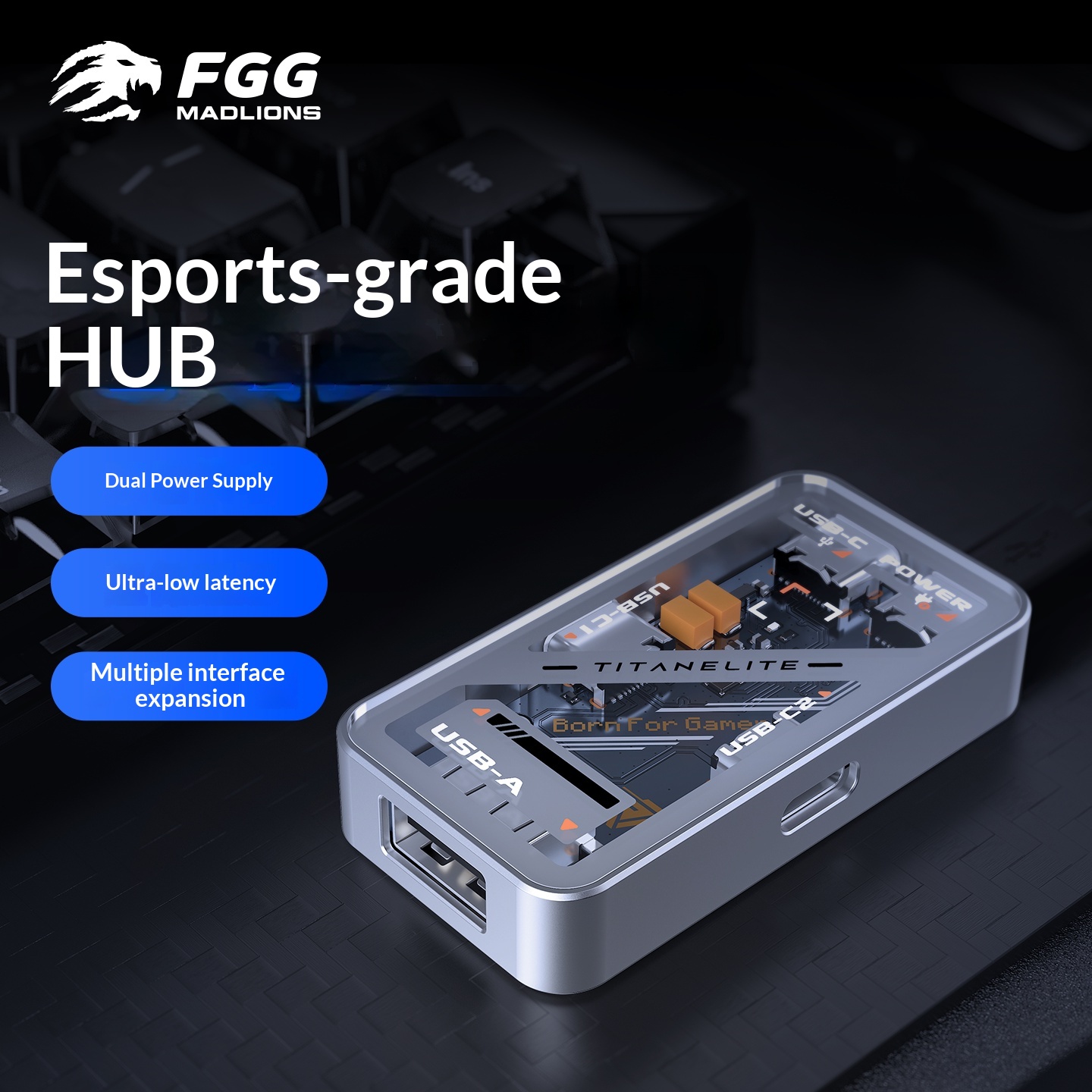 FGG MADLIONS Gaming USB Hub St - Gaming Keyboard Splitter recensie en prijs