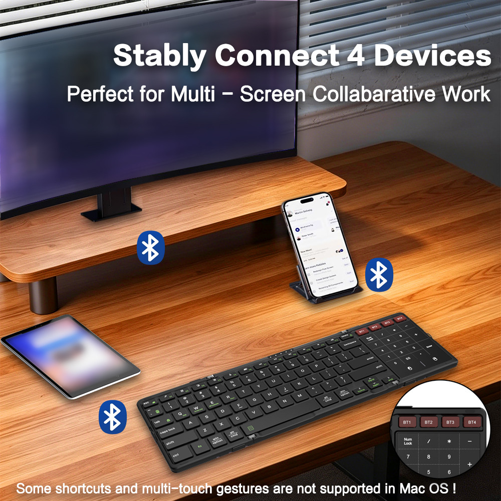 JOMAA Foldable Bluetooth Keybo - Gaming Keyboard Number Pad recensie en prijs