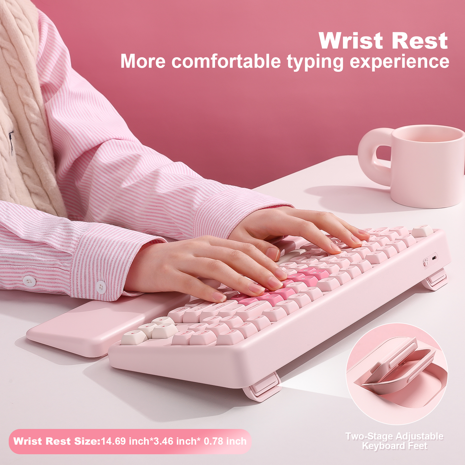 YUNZII B87 Pink Mechanical Gam - Keyboard Gaming Mac recensie en prijs