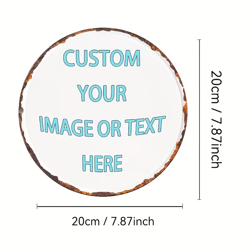 Custom Round Metal Tin Sign, P - Brass Weight Plate recensie en prijs